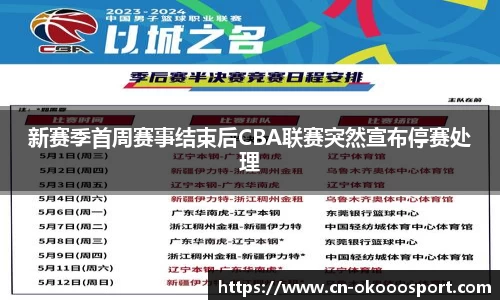 新赛季首周赛事结束后CBA联赛突然宣布停赛处理